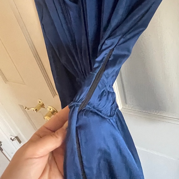 Elie Tahari Deep Blue Long Sleeve Dress - Picture 10 of 15